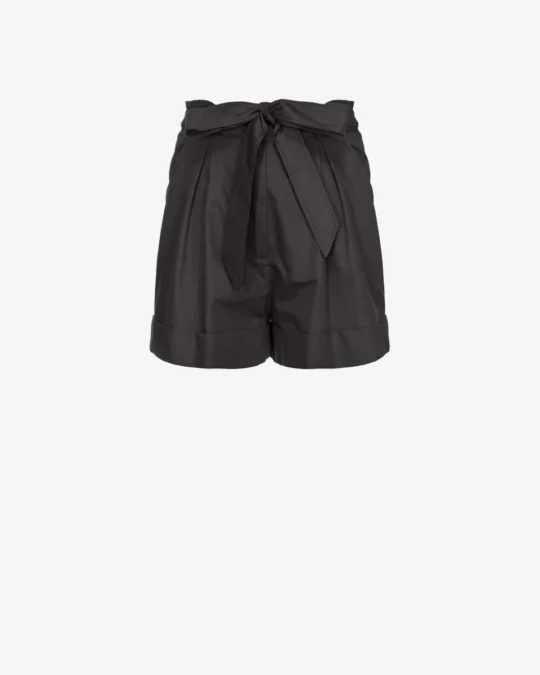 Shorts de lino flameado