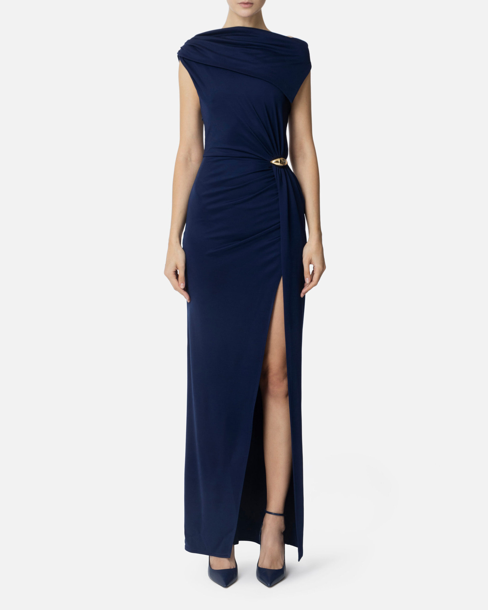 Vestido Red Carpet asimétrico de punto