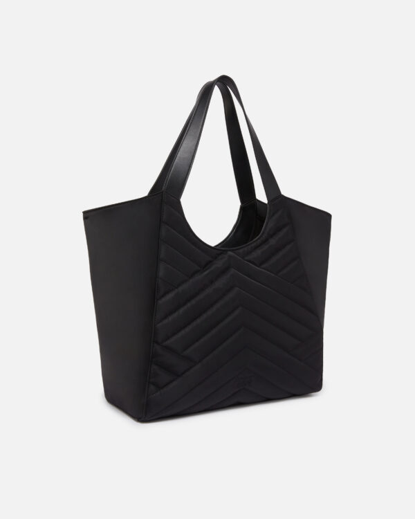 Bolso shopper de tejido reciclado con acolchado puzzle - Imagen 2