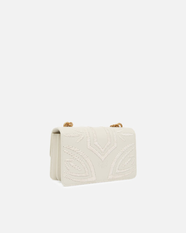 Bolso bandolera pequeño Mini Love Bag con bordado de rafia - Imagen 2