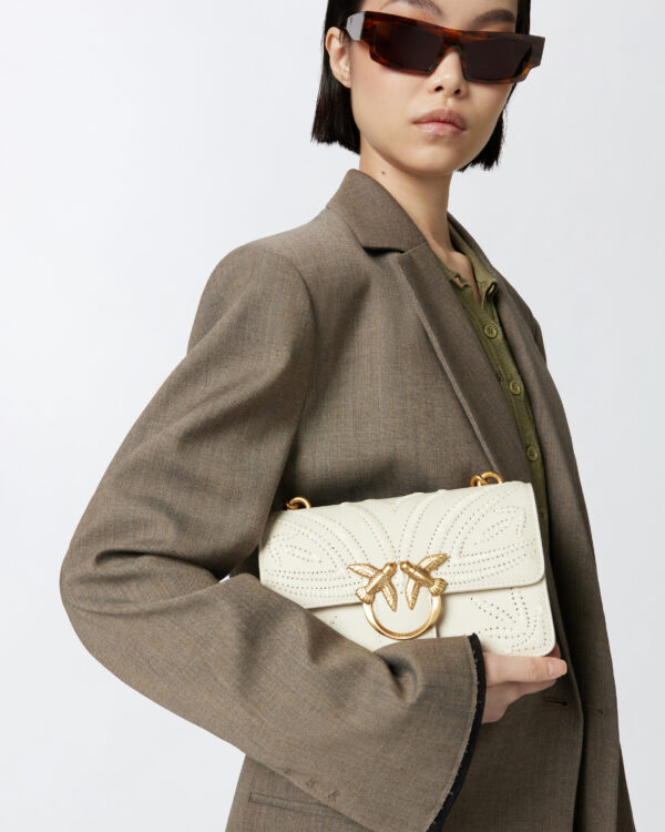Bolso bandolera pequeño Mini Love Bag con bordado de rafia - Imagen 5