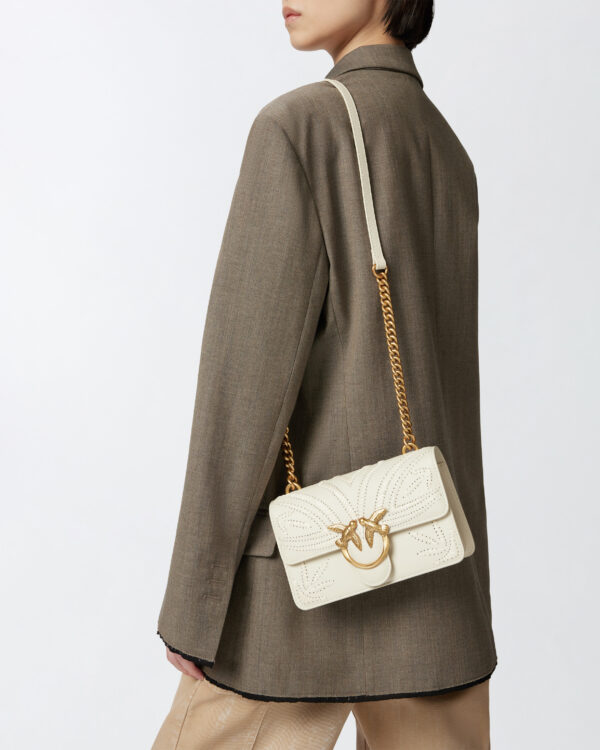 Bolso bandolera pequeño Mini Love Bag con bordado de rafia - Imagen 6