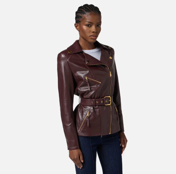 Cazadora biker de piel - Imagen 3