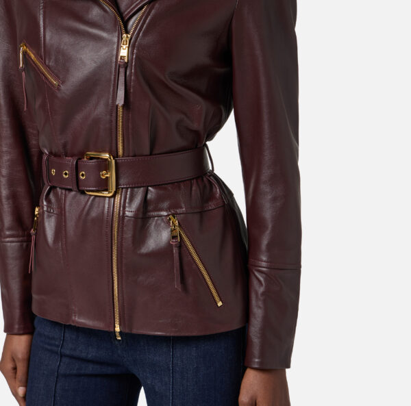 Cazadora biker de piel - Imagen 4