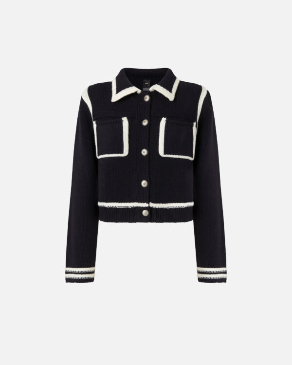 Cárdigan estilo preppy