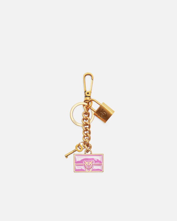 Llavero con candado y charm Love Bag