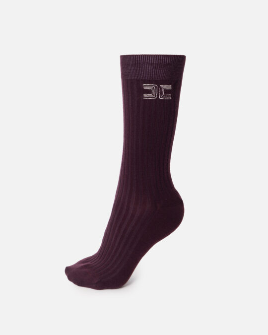Calcetines de lana canalé