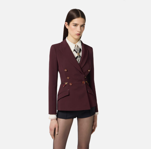 Chaqueta de crepé ligero con detalles cremallera - Imagen 3