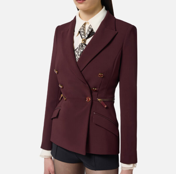 Chaqueta de crepé ligero con detalles cremallera - Imagen 4