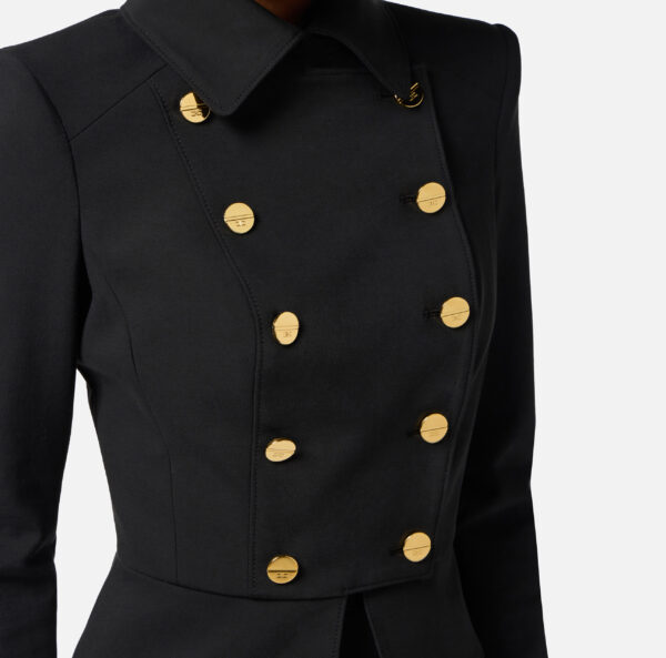 Chaqueta de tela bielástica con botones joya - Imagen 4