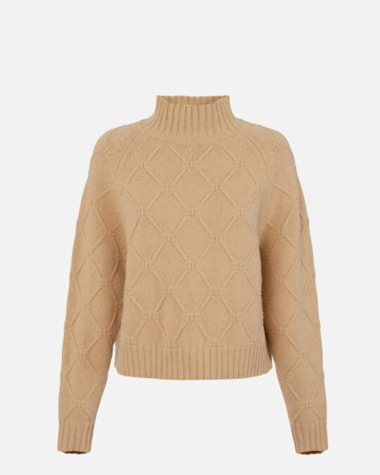 Jersey de punto con rombos jacquard