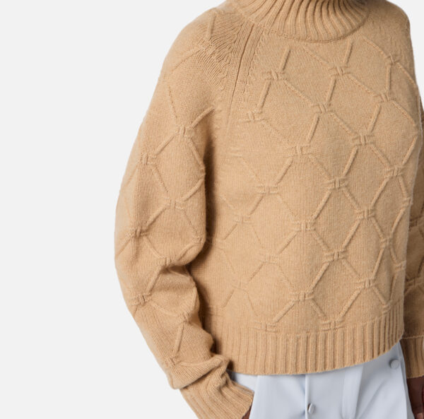 Jersey de punto con rombos jacquard - Imagen 4