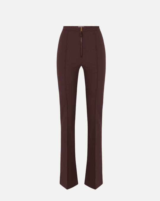 Pantalón de doble crepé con cremallera