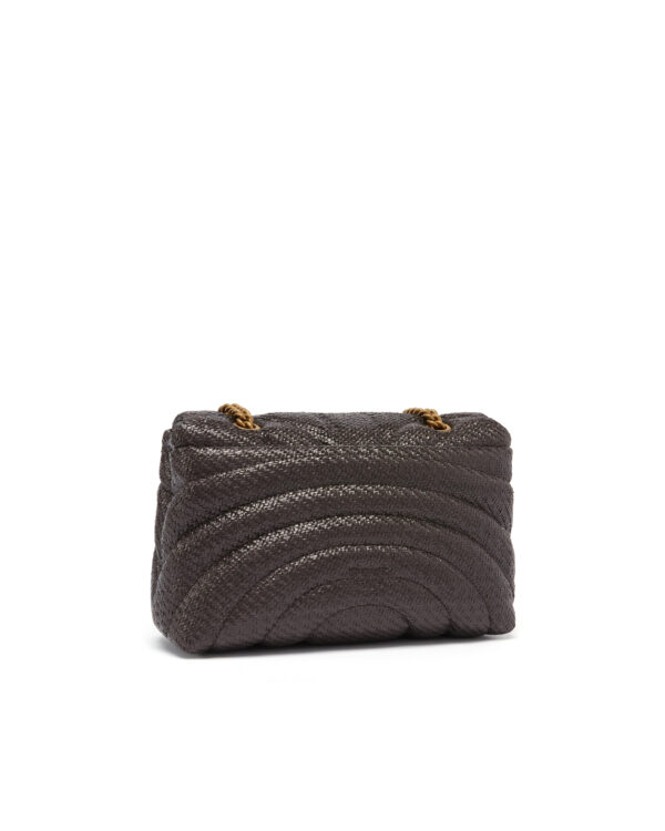 Bolso de hombro de rafia acolchado con mariposa Love Bag Puff - Imagen 3