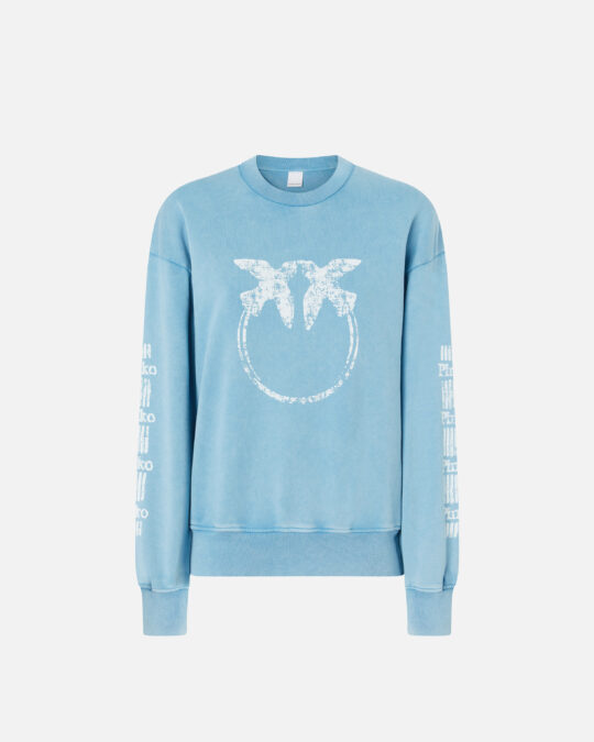 Sudadera de algodón con logotipo en mangas