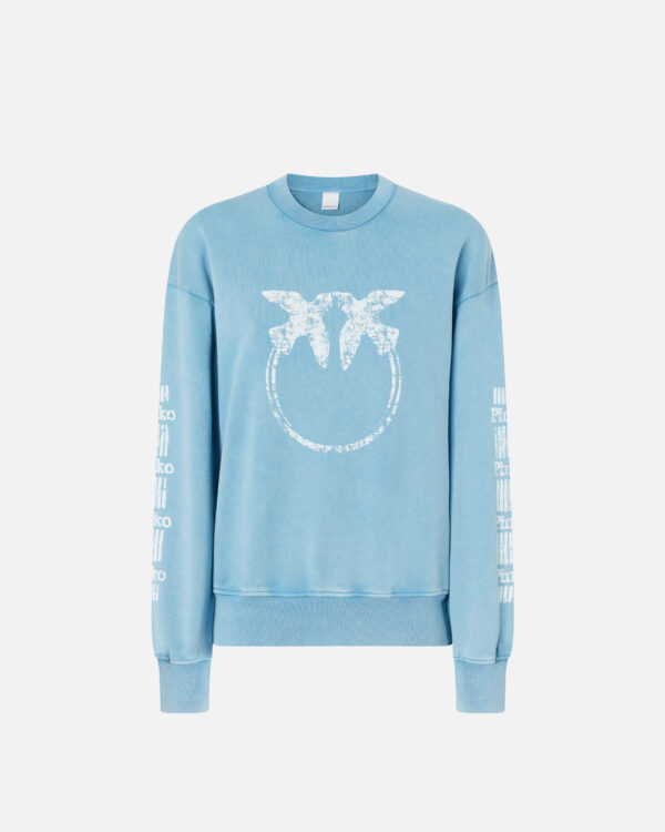 Sudadera de algodón con logotipo en mangas