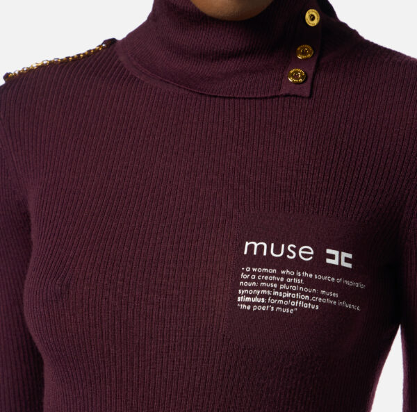 Jersey de cuello alto con detalle de letras - Imagen 4