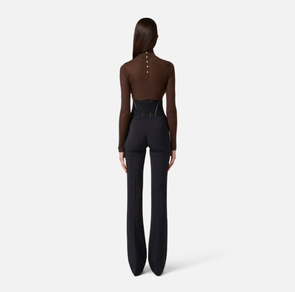 Pantalón de crepé ligero con ganchos joya - Imagen 5
