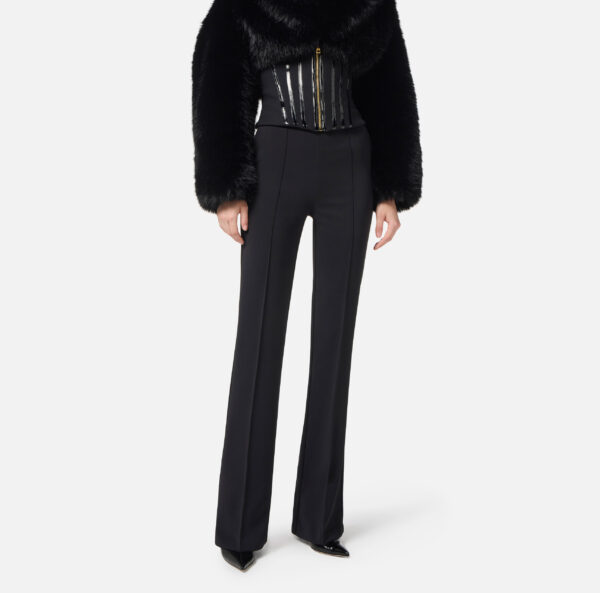 Pantalón de crepé ligero con cadena joya - Imagen 3