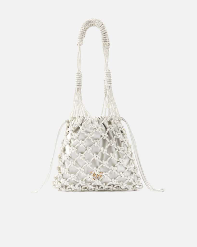 Bolso de hombro pequeño con micropedrería