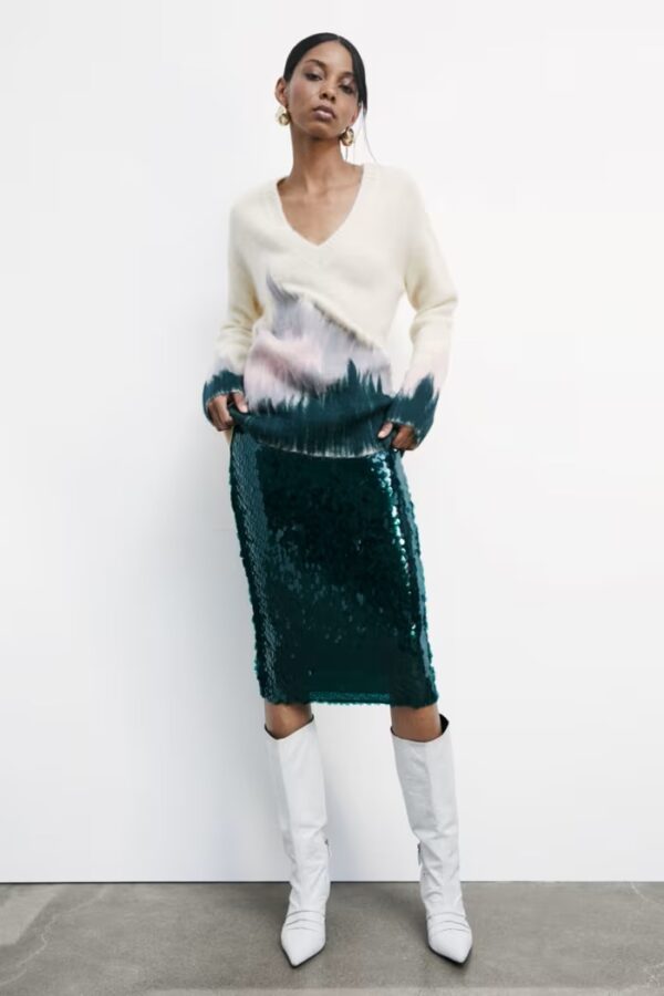 Suéter holgado oversize con estampado - Imagen 6