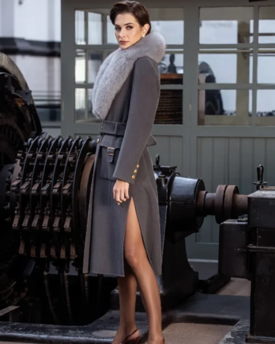 Abrigo de paño Grey