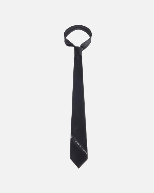 Corbata de sarga con cinta logotipo