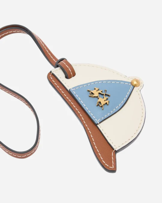 Colgante para bolso en piel casco de polo