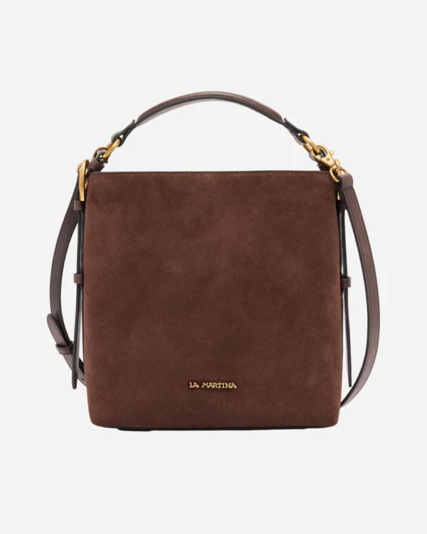 Bolso tote rectangular de ante