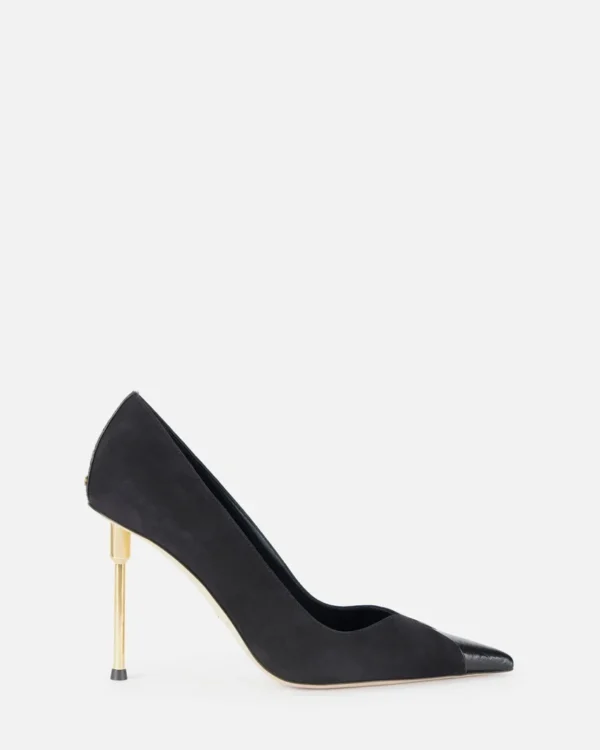 Zapatos de salón de piel con tacón escultural