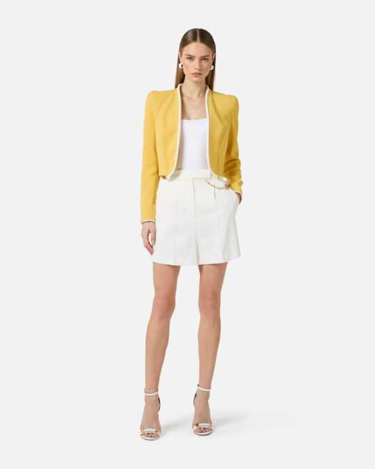 Shorts de gabardina con logotipo joya