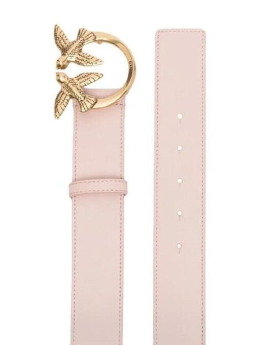 Cinturón alto Love Birds de piel 4cm