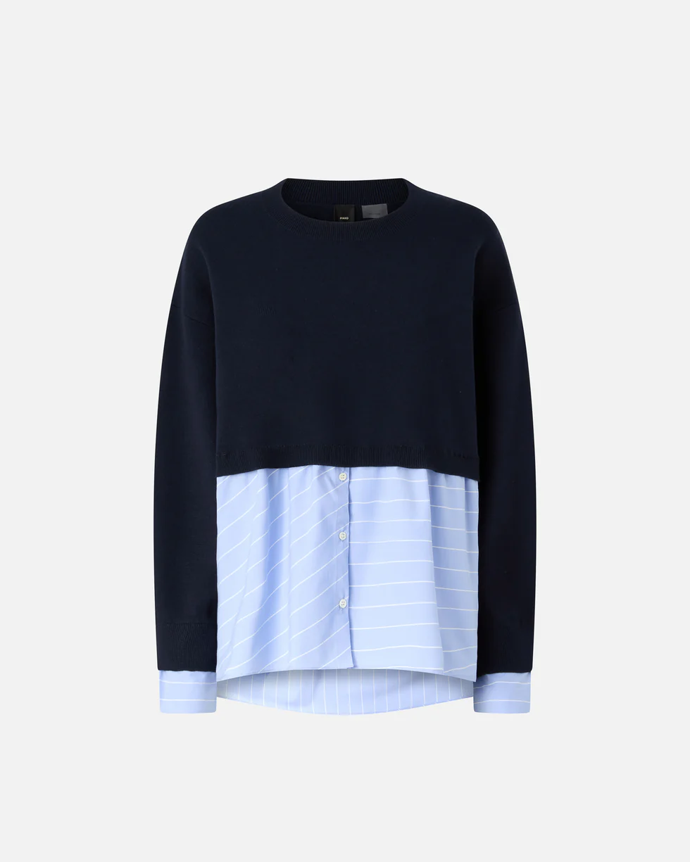 Jersey con aplicación estilo camisa