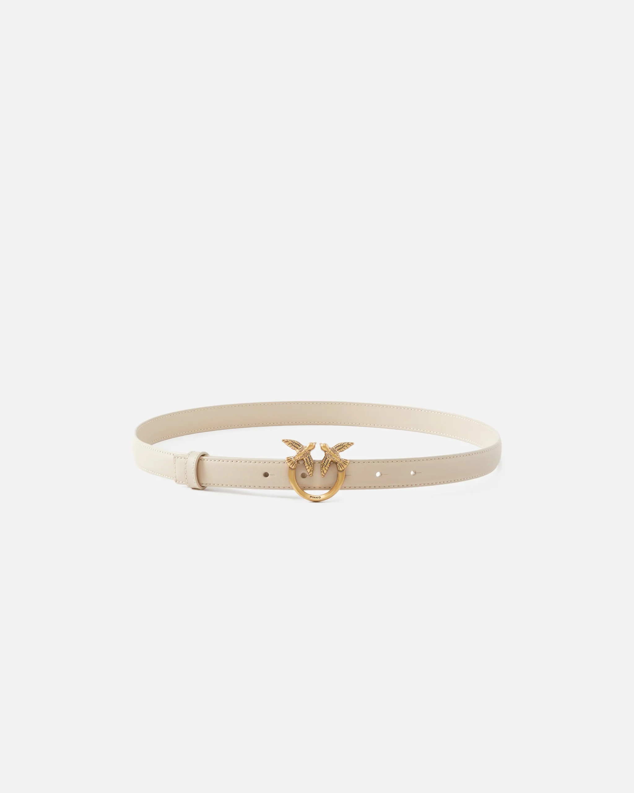 Cinturón fino Love Birds de piel 2cm