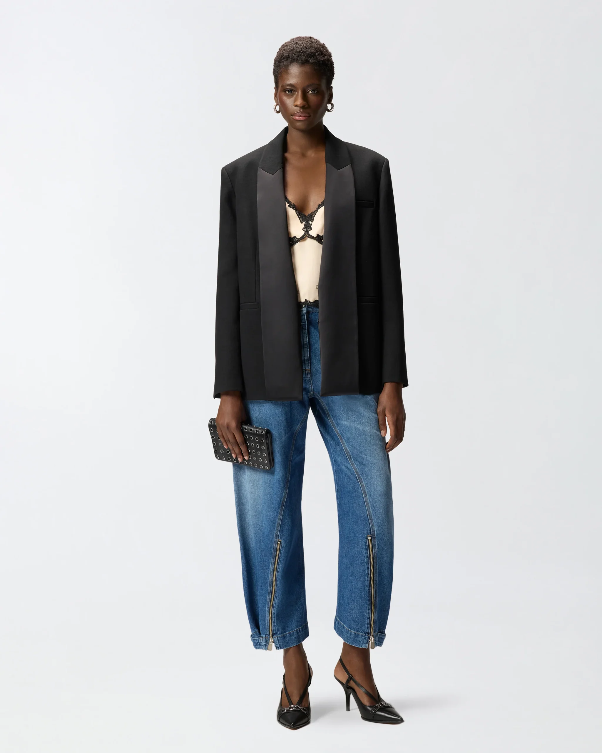 Vaqueros de corte globo con cremallera - Imagen 2