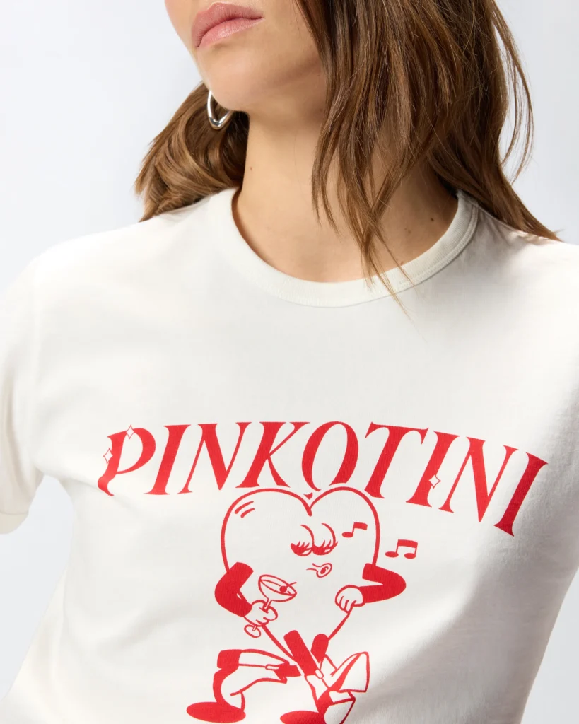 Camiseta con estampado de corazón y Pinkotini