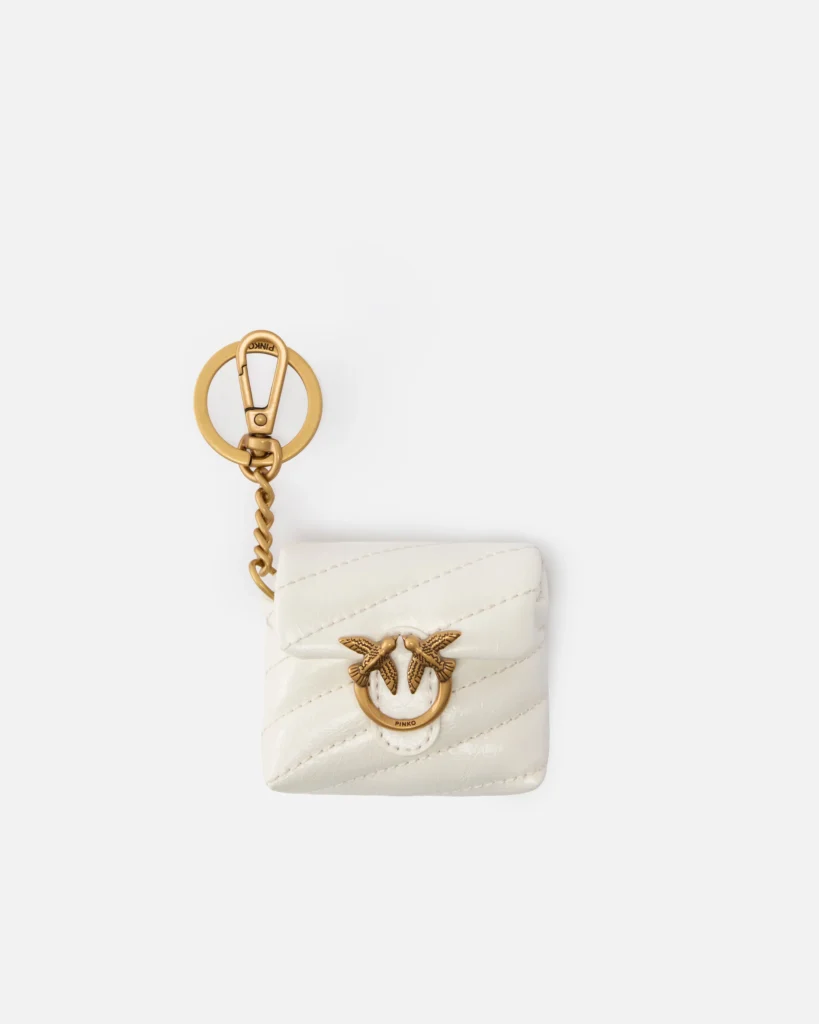 Funda para AirPods Love Bag Puff de piel brillante