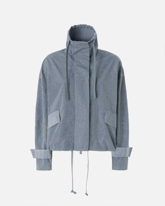 Chaqueta blusón con microtachuelas integrales - Preventa