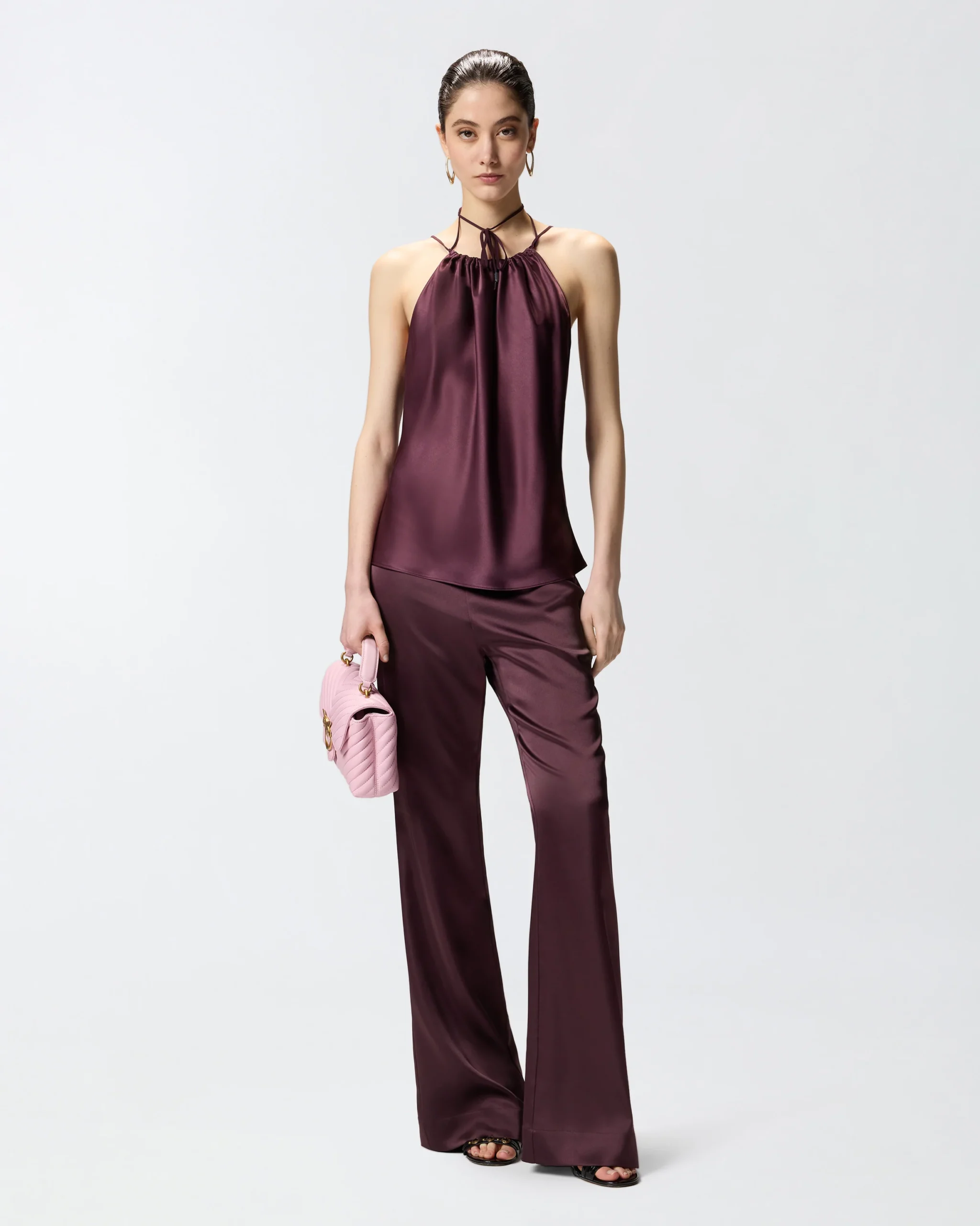 Pantalones acampanados de satén - Imagen 2
