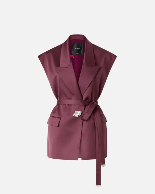 Chaqueta sin mangas de satén - Preventa