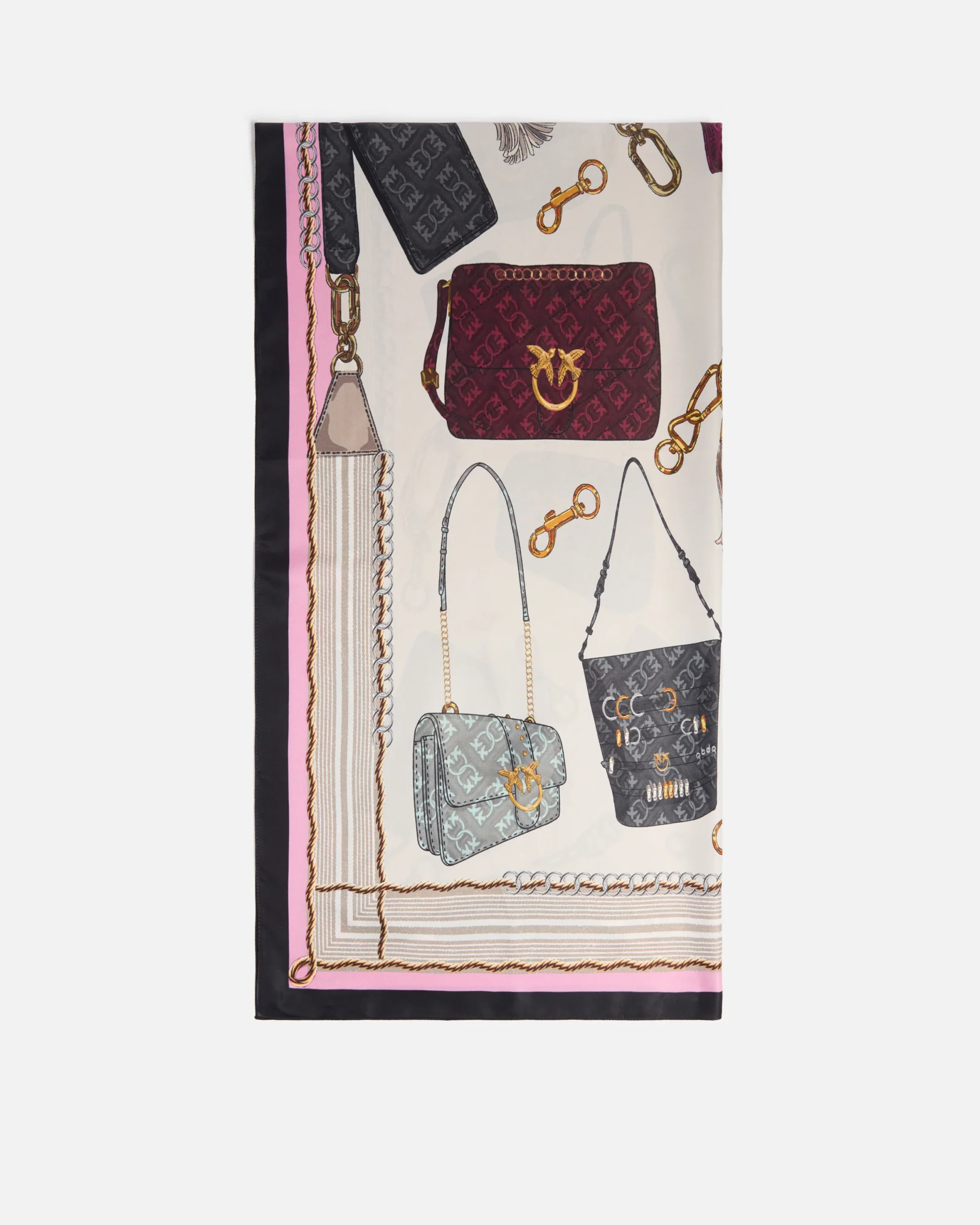 Fular con estampado de bolsos - Preventa