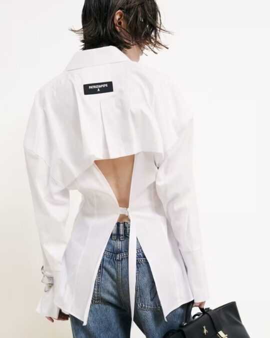 Camisa de popelín con cut-out - Preventa