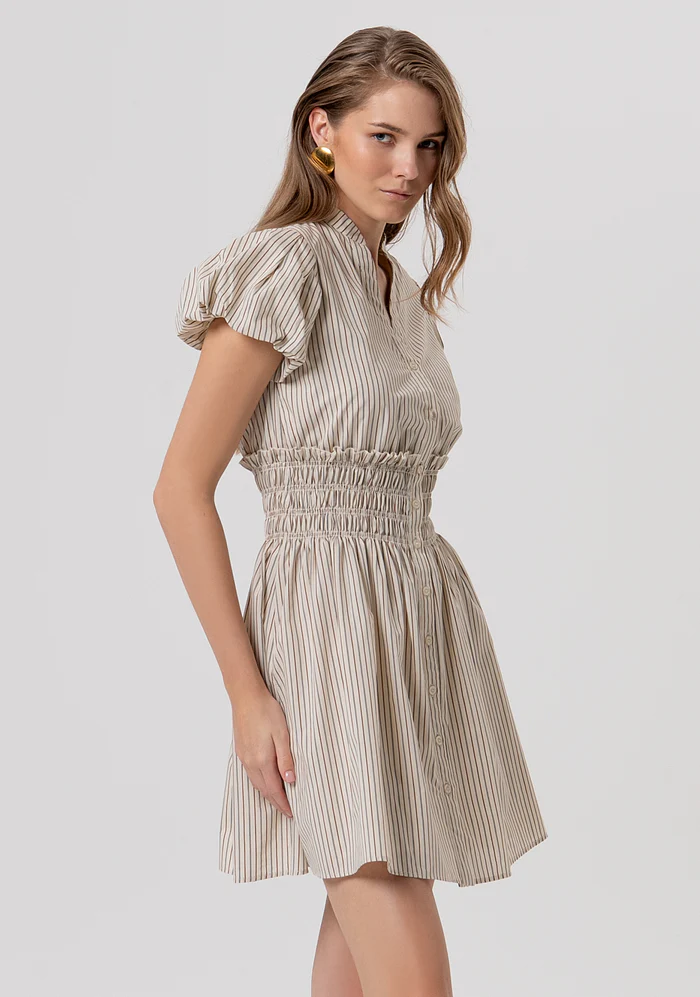 Minivestido de corte regular a rayas - Imagen 2