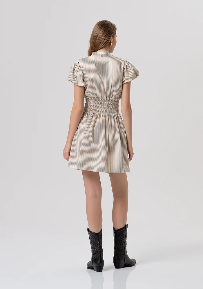 Minivestido de corte regular a rayas - Imagen 4