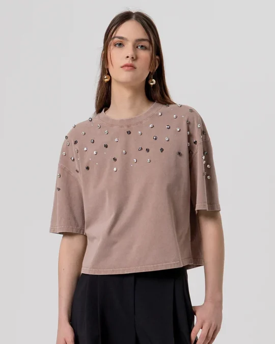 Camiseta overfit confeccionada en jersey de algodón
