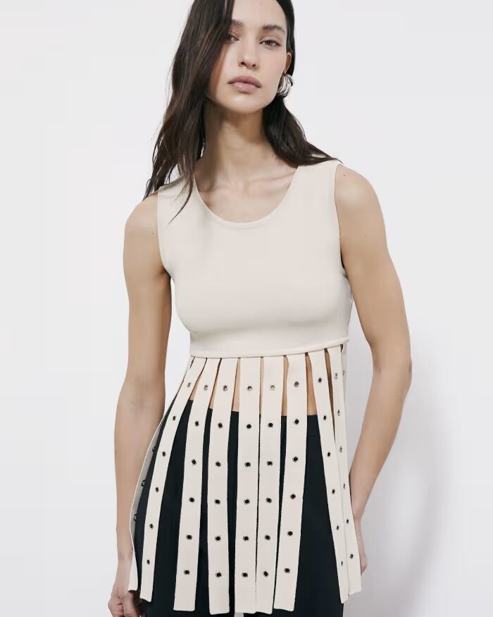 Top de punto con flecos – Preventa