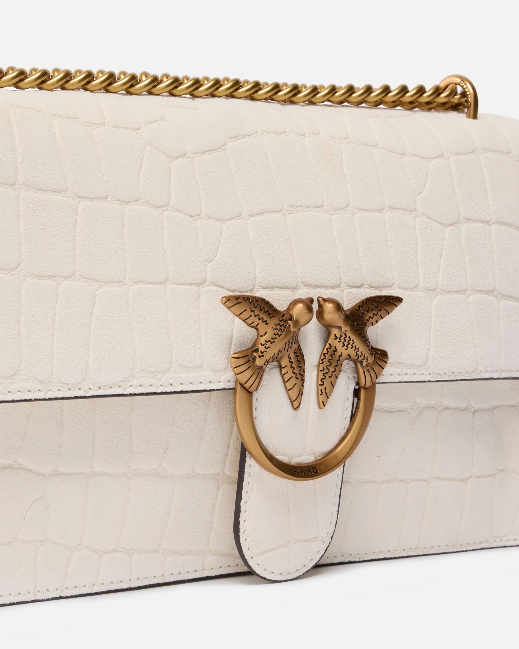 Bolso bandolera mediano Love Bag One de piel con estampado de cocodrilo - Imagen 3