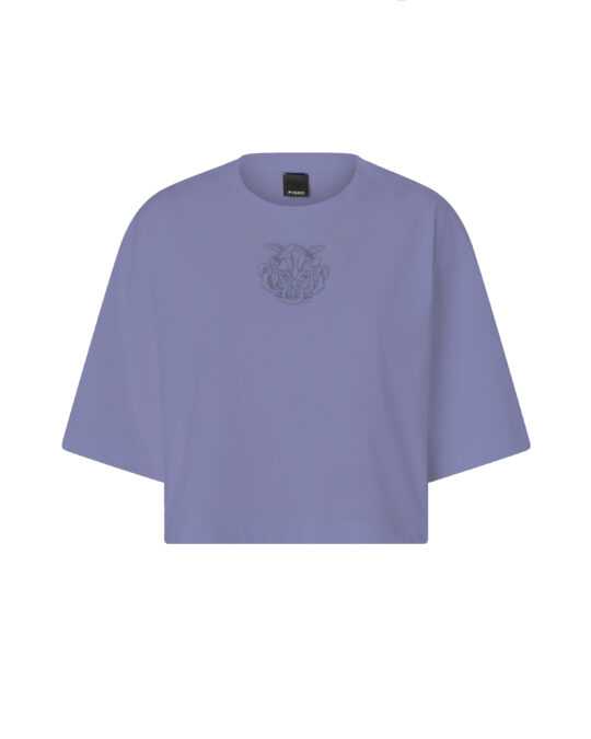 Camiseta corta con bordado Love Birds