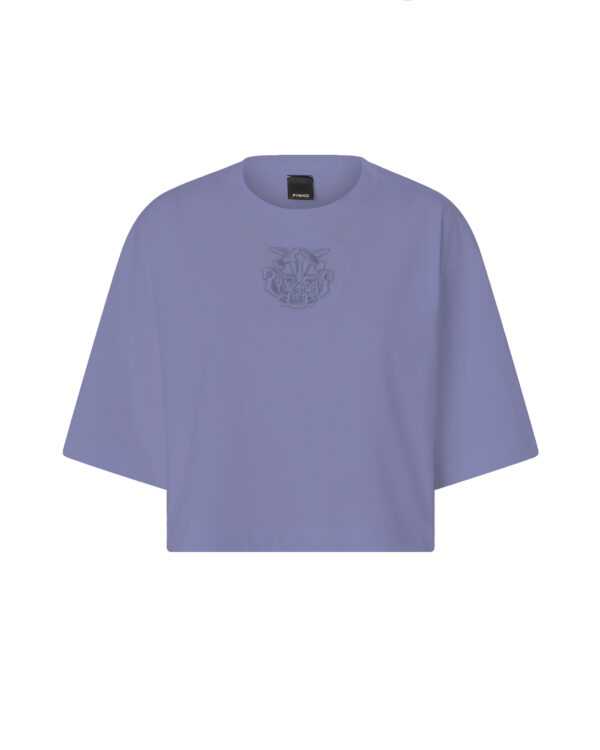 Camiseta corta con bordado Love Birds