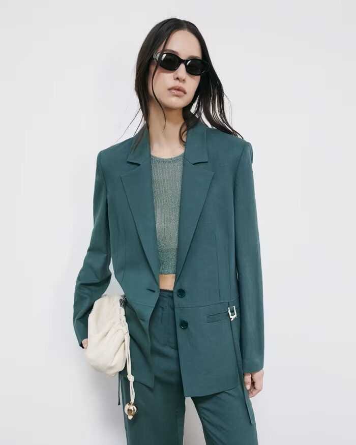 Blazer sastre con lazos